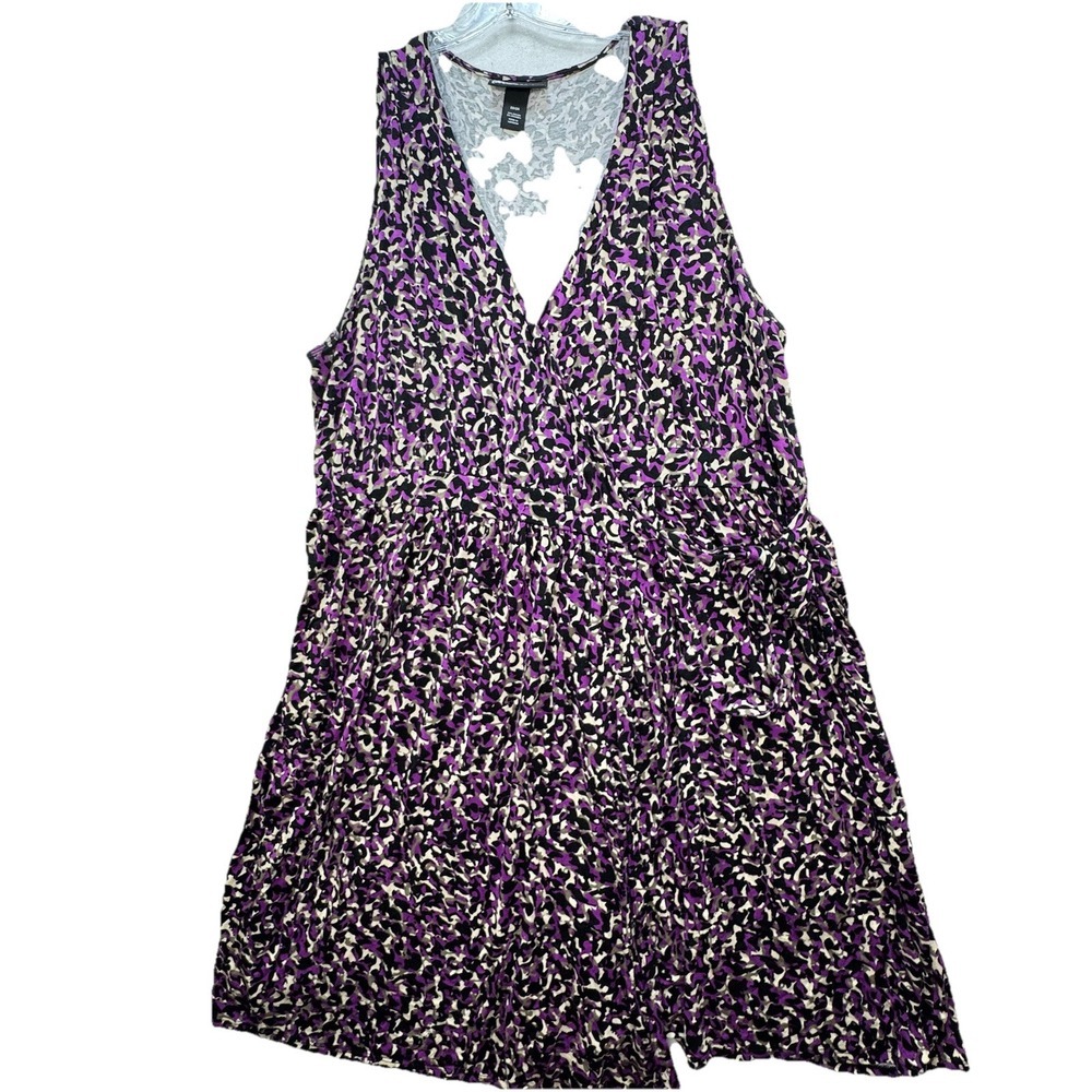 Lane Bryant Women's Size 22 /‎ 24 True Wrap Dress Jersey Knit Sleeveless Stretch